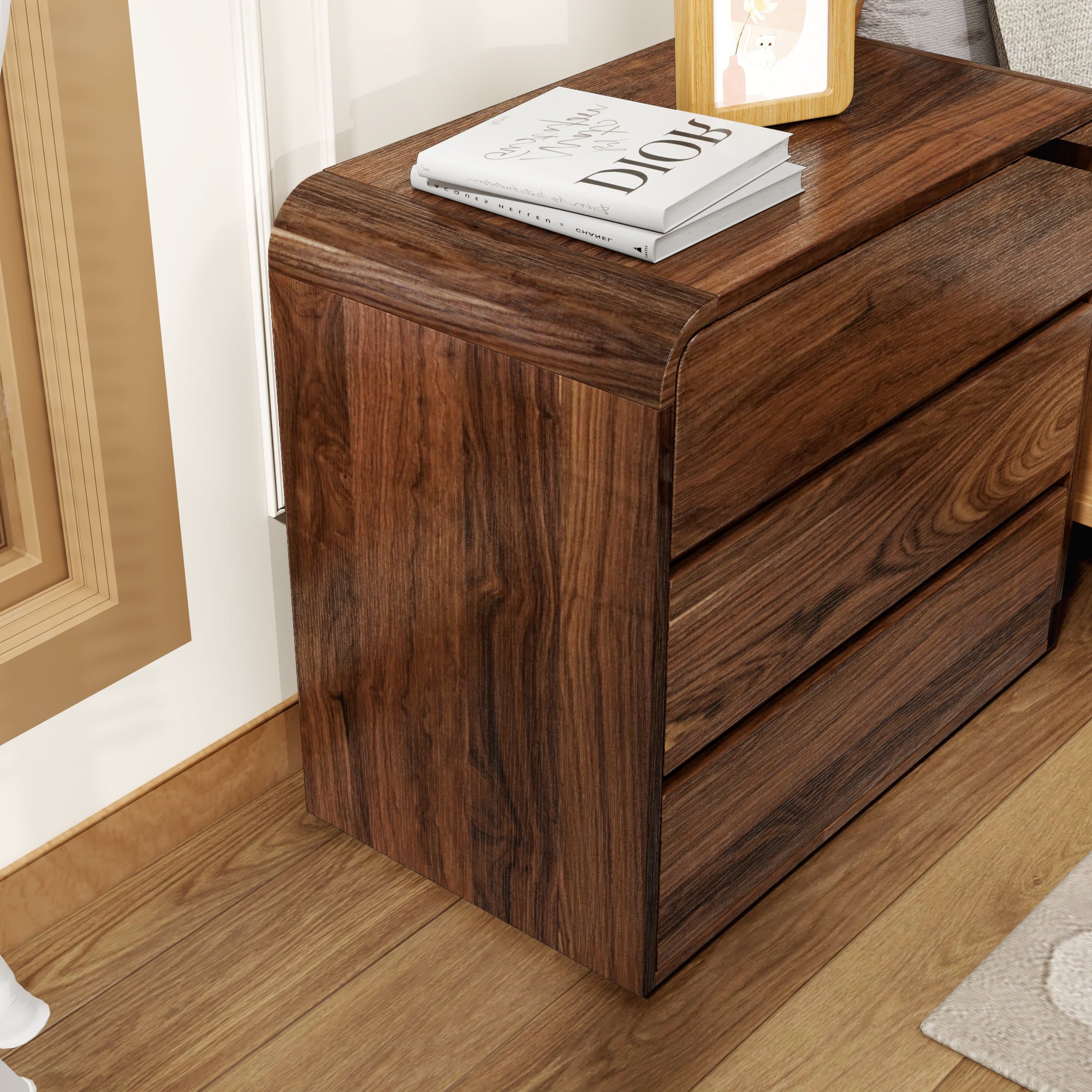 Large-sized Nightstand With Rounded-corner  - image 6