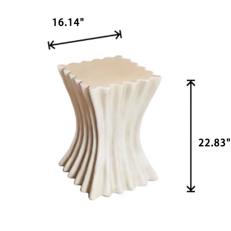 Roman Column Square Antique Finish Side Table - image 12
