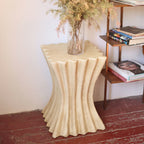 Roman Column Square Antique Finish Side Table - image 4