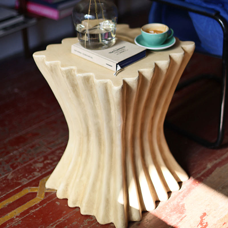 Roman Column Square Antique Finish Side Table - image 5