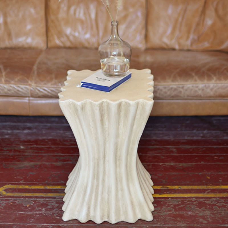 Roman Column Square Antique Finish Side Table - image 2