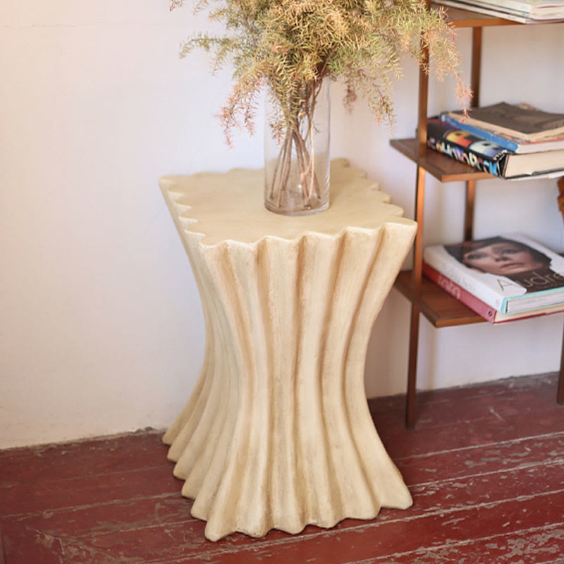 Roman Column Square Antique Finish Side Table - image 5