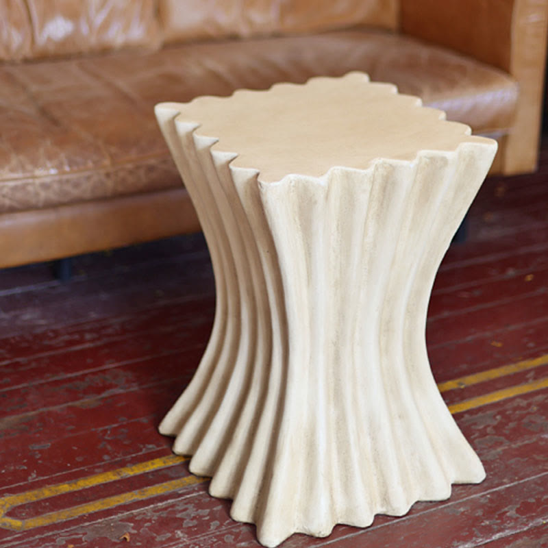 Roman Column Square Antique Finish Side Table - image 3