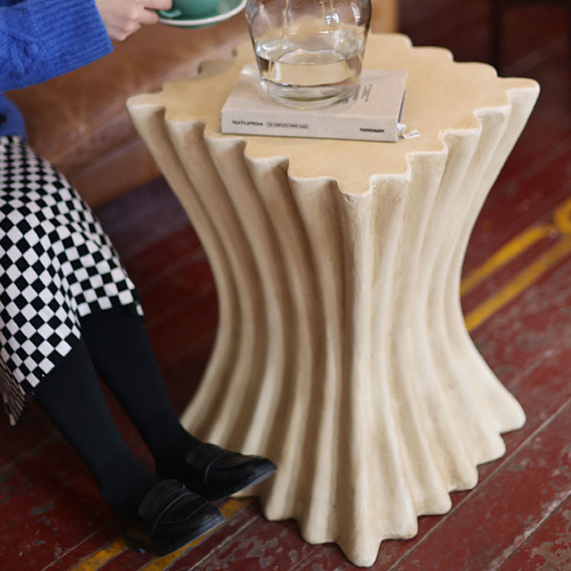 Roman Column Square Antique Finish Side Table - image 6