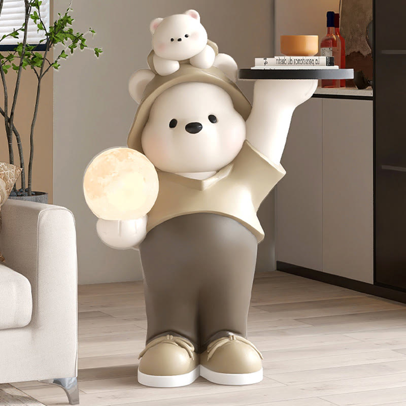 Resin Bear Hug Corner Table - Light Brown - image 1