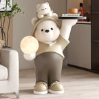 Resin Bear Hug Corner Table - Light Brown - image 0
