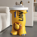 Yellow Lion Base Side Table - Yellow - image 0