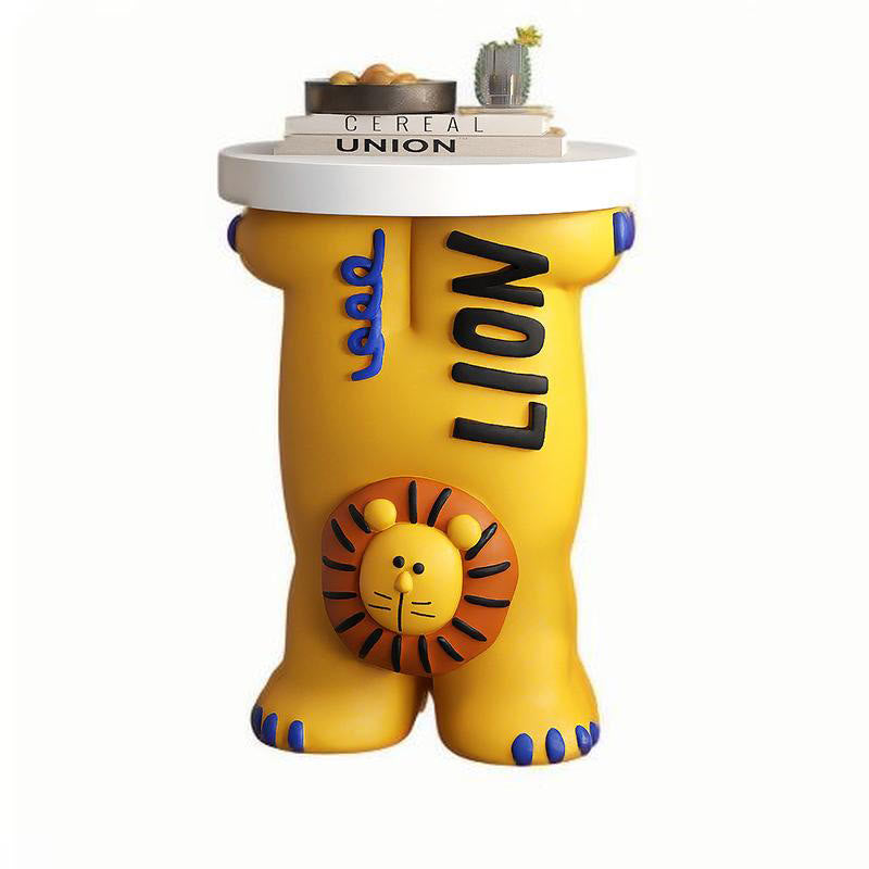 Yellow Lion Base Side Table - image 2