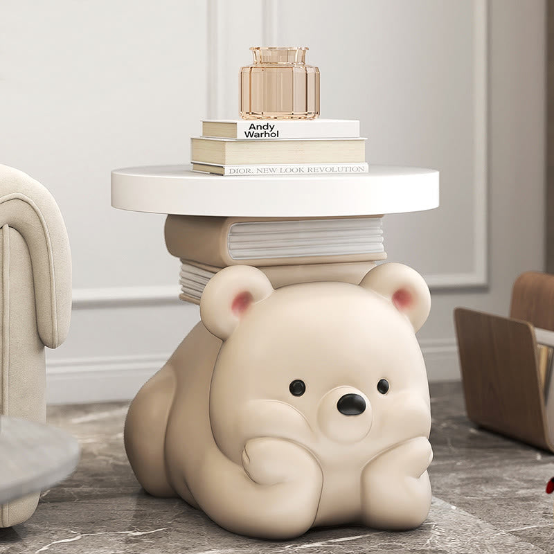 Side Table With Bear In A Prone Position  - image 1