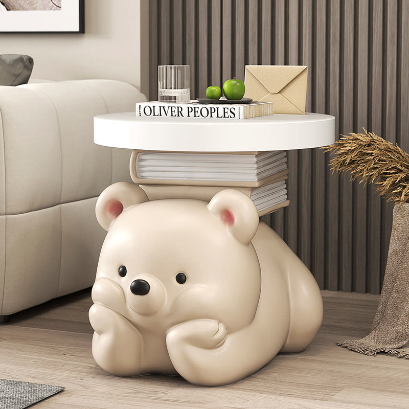 Side Table With Bear In A Prone Position  - image 2