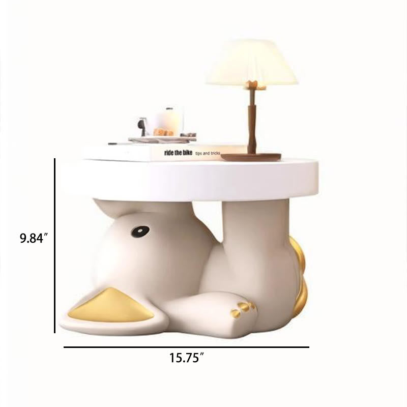 Round Top Side Table With Elephant Base - image 11