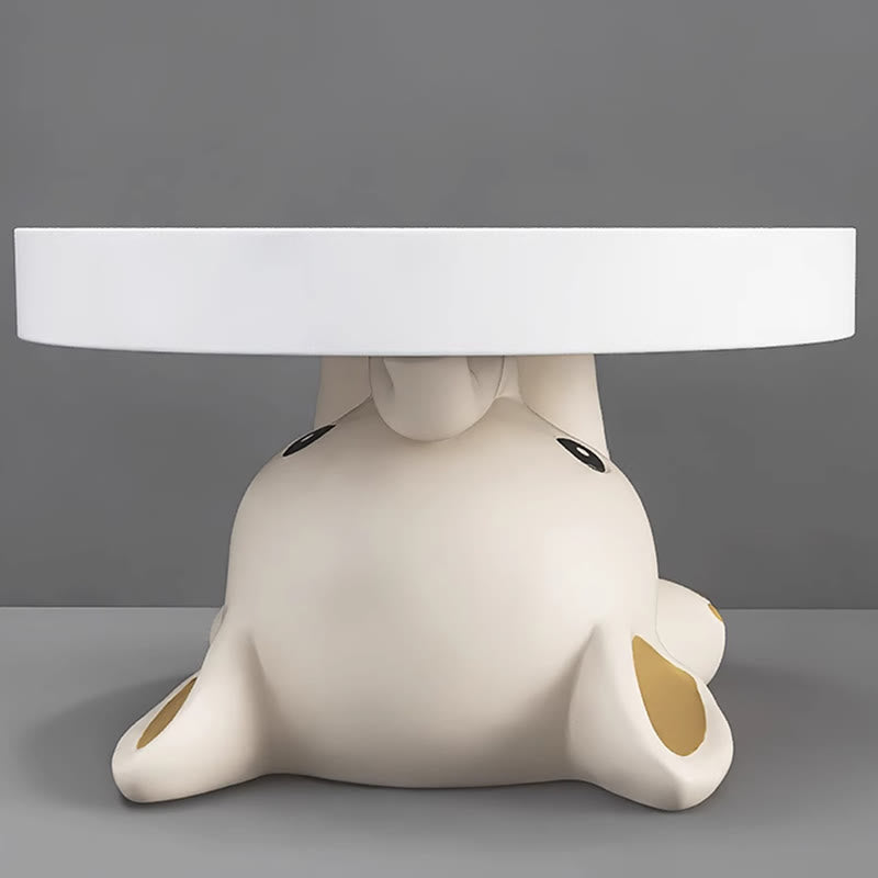 Round Top Side Table With Elephant Base - image 9