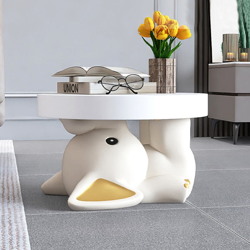 Round Top Side Table With Elephant Base - image 5