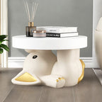 Round Top Side Table With Elephant Base - image 3
