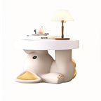 Round Top Side Table With Elephant Base - image 1