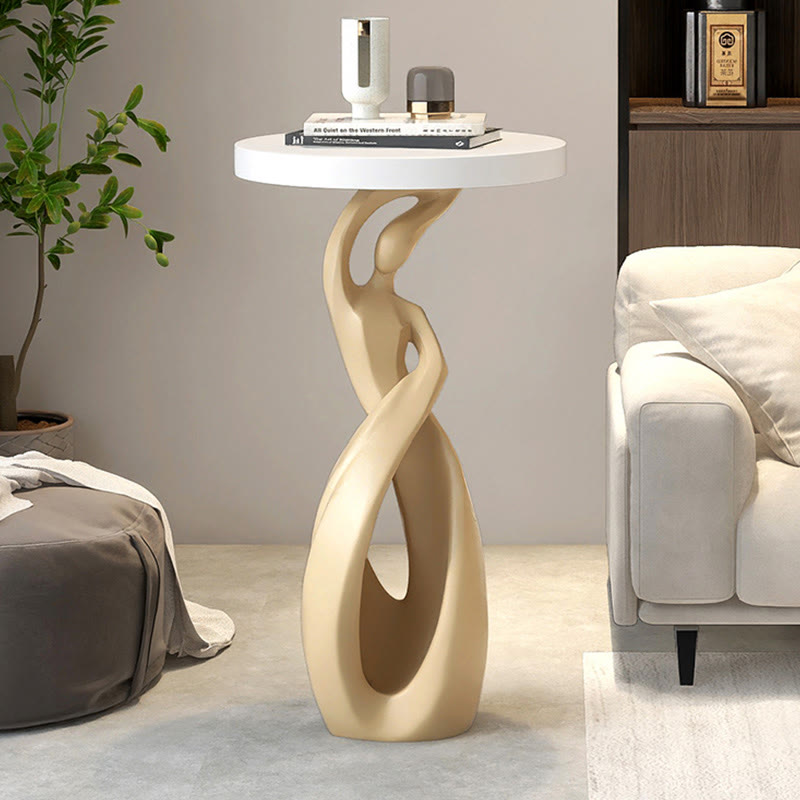 Artistic Lines Side Table - Light Brown - image 1