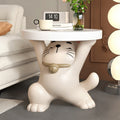 Kitten-shaped Side Table With Tray - Beige - image 0
