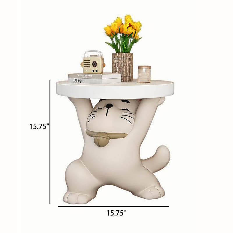 Kitten-shaped Side Table With Tray - image 7