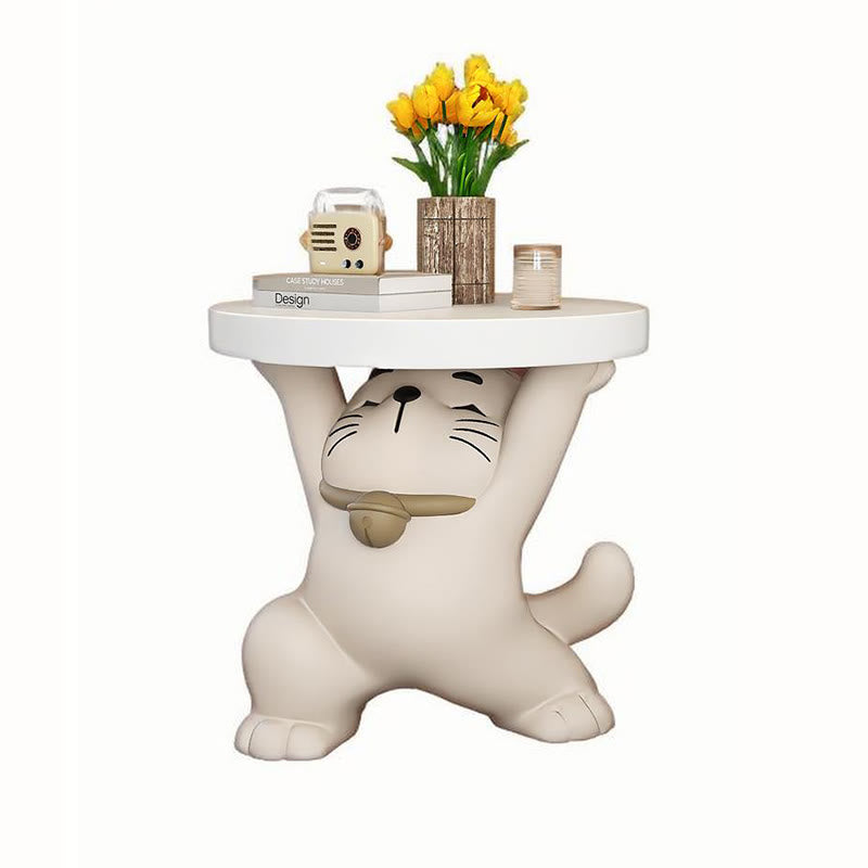 Kitten-shaped Side Table With Tray - image 1