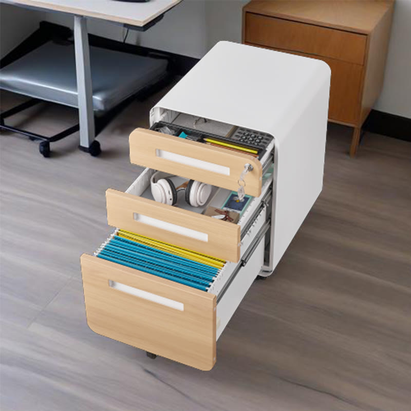 3 Drawer Metal Mobile File Cabinet - image 3