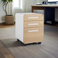 3 Drawer Metal Mobile File Cabinet - White - image 0