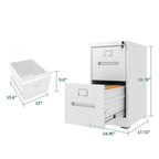 Two Drawers File Cabinet With Lock - image 9