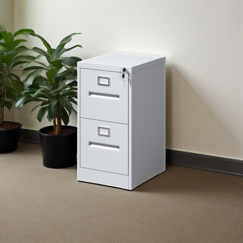 Two Drawers File Cabinet With Lock - image 4