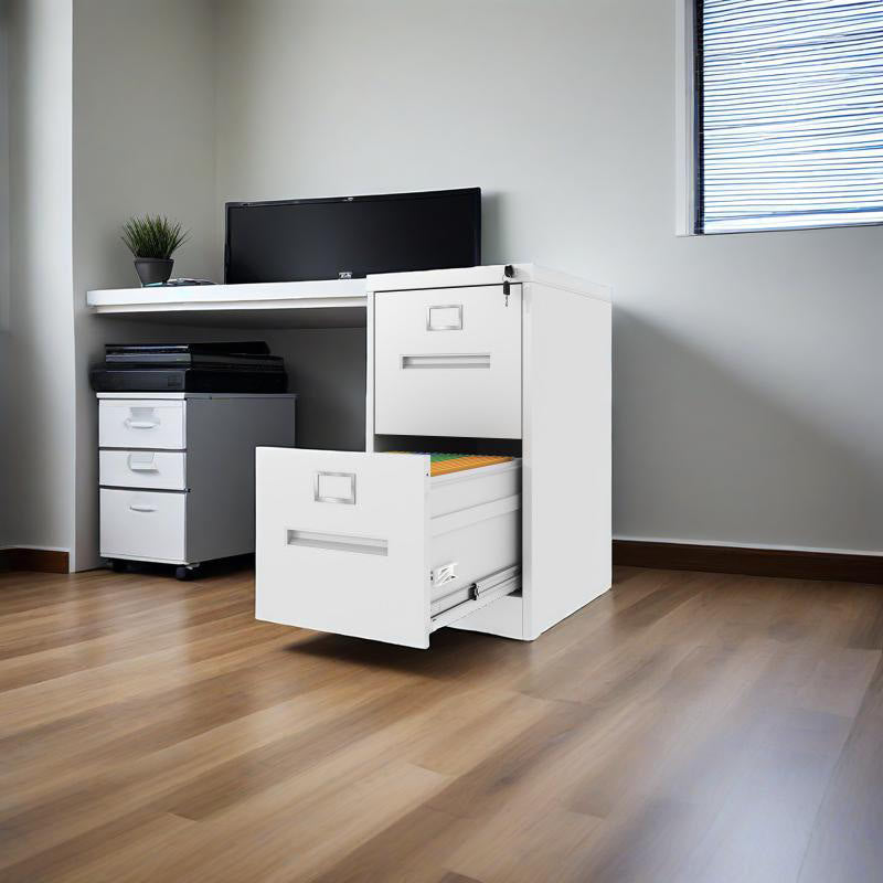 Two Drawers File Cabinet With Lock - image 4