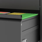 Black Lateral File Cabinet With Two Drawers - image 4