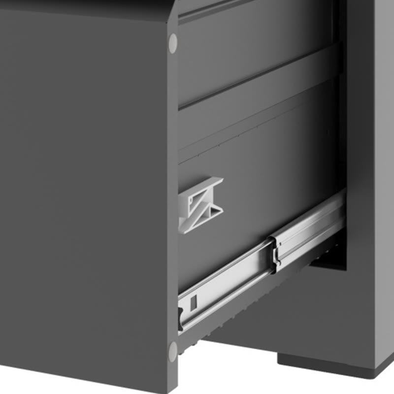 Black Lateral File Cabinet With Two Drawers - image 7