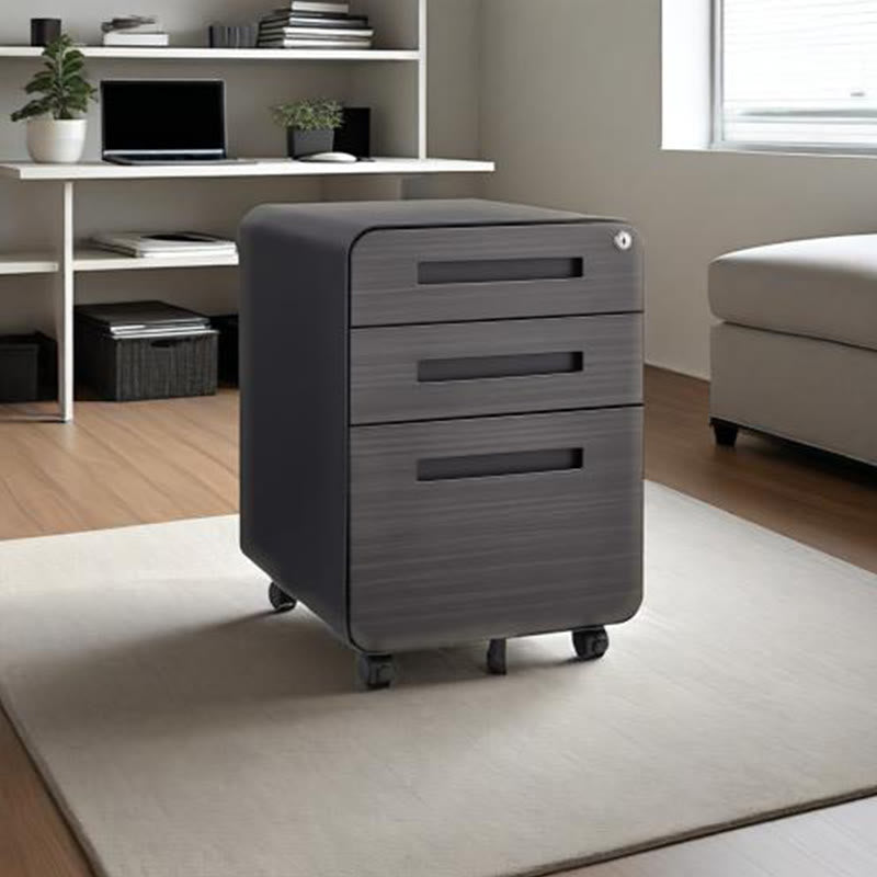 Mobile File Cabinet Under Desk Office - Black - image 1