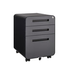 Round Corner Three Drawers Mobile File Cabinet - image 1