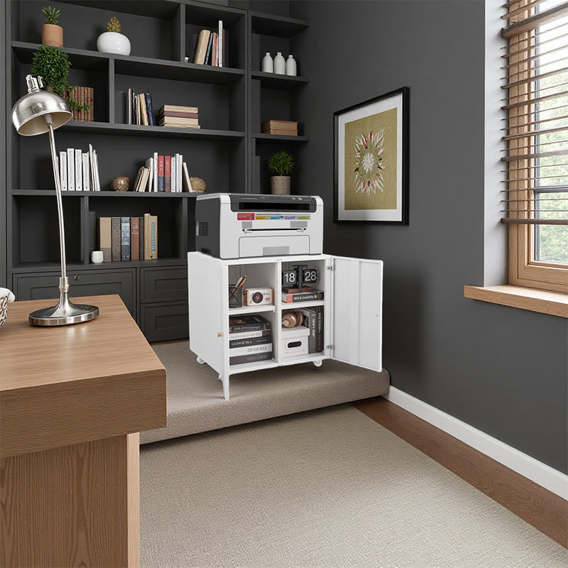 Home Office File Cabinet With Wheels - White - image 1