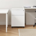 Mobile File Cabinet With Lock Steels - White - image 0