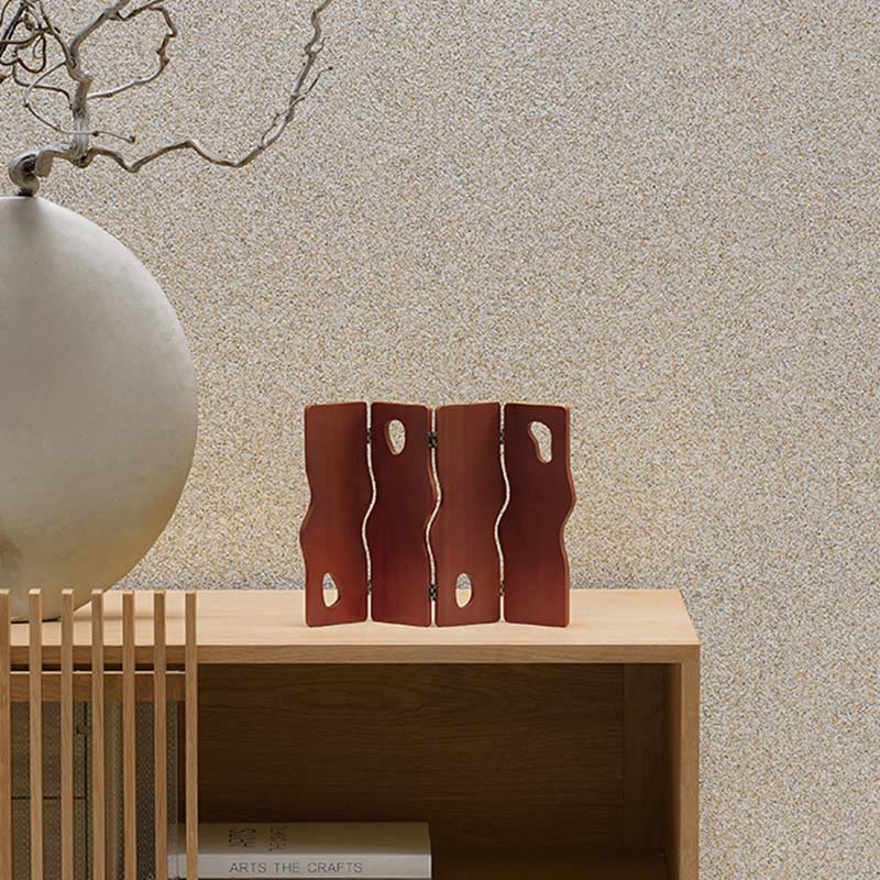 Vintage Walnut-colored Folding Screen - image 2