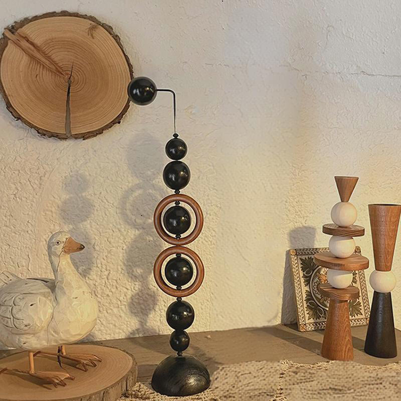 Circular Geometric Desktop Ornament - black - image 1