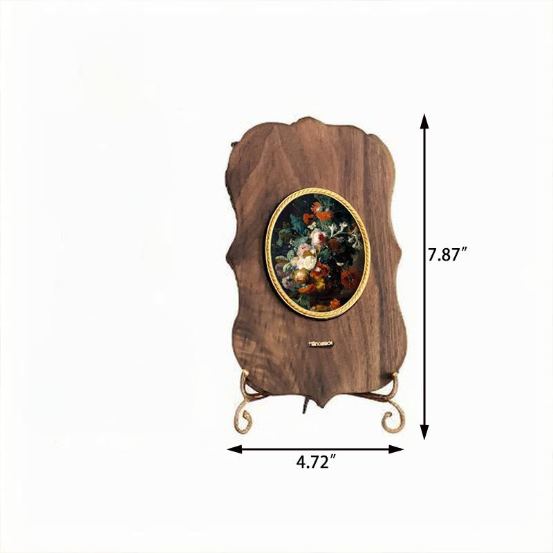 Retro Wooden Floral Decorative Painting - image 5