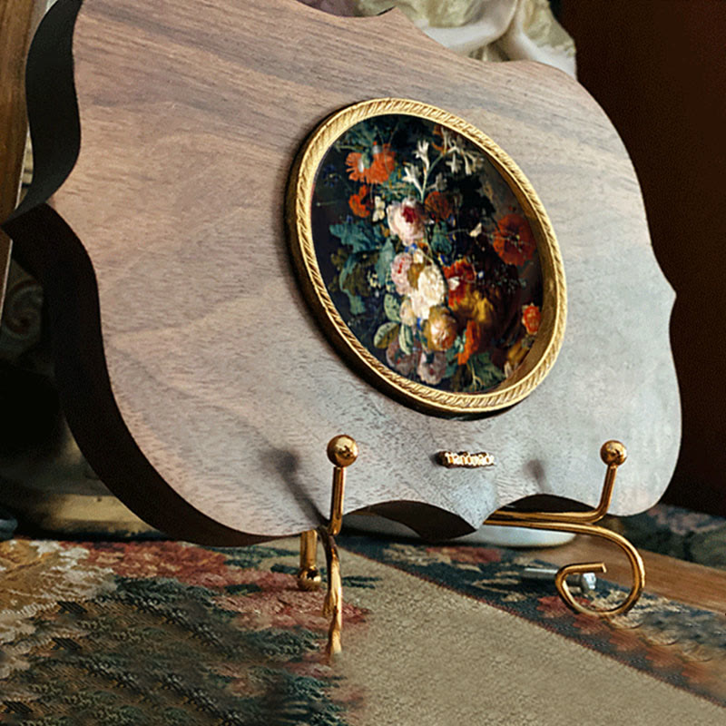 Retro Wooden Floral Decorative Painting - image 4