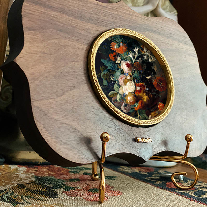 Retro Wooden Floral Decorative Painting - image 4