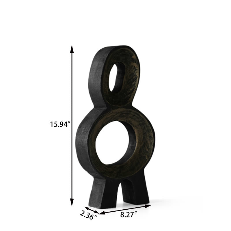 Carbonized Wood Double - Ringed Ornament - image 8