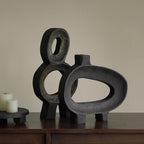 Carbonized Wood Double - Ringed Ornament - image 3