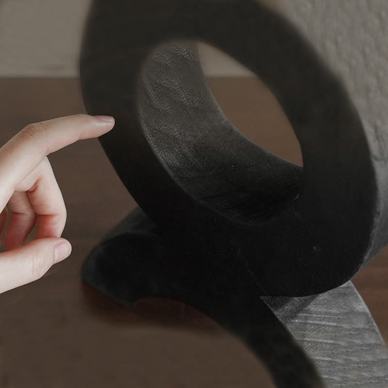 Carbonized Wood Double - Ringed Ornament - image 7