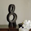 Carbonized Wood Double - Ringed Ornament - black - image 0