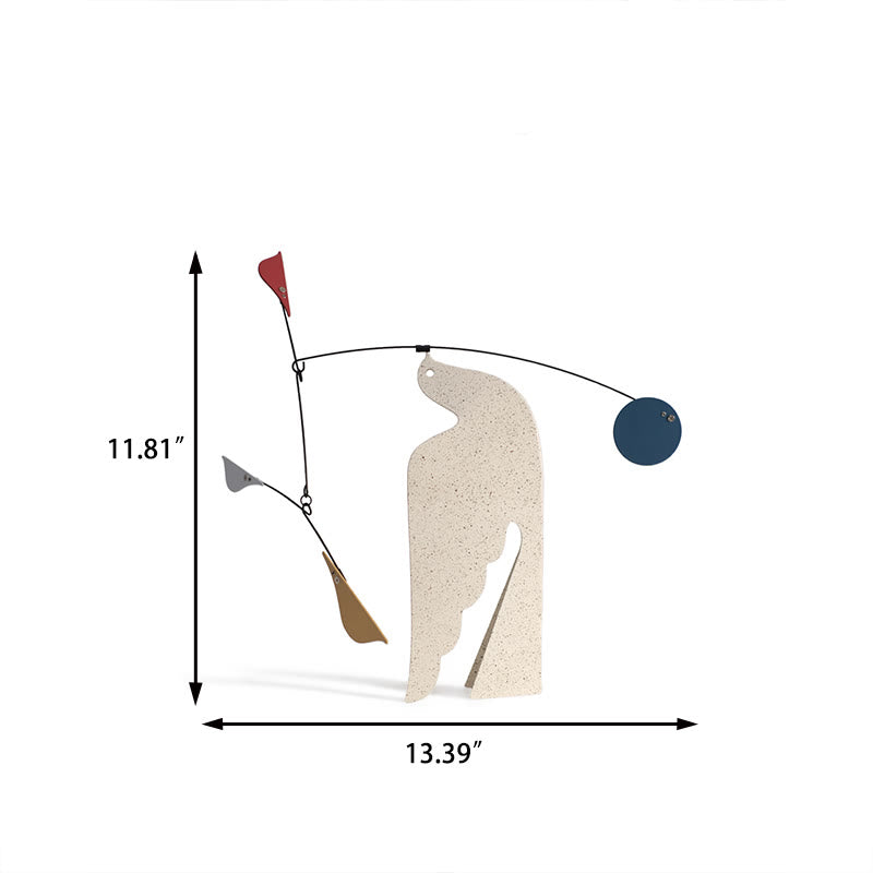 White Flying Bird Balanced Ornament - image 8