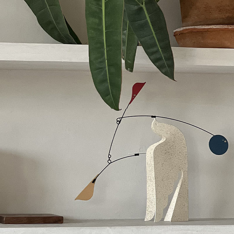 White Flying Bird Balanced Ornament - image 3