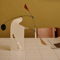 White Flying Bird Balanced Ornament - black - image 0