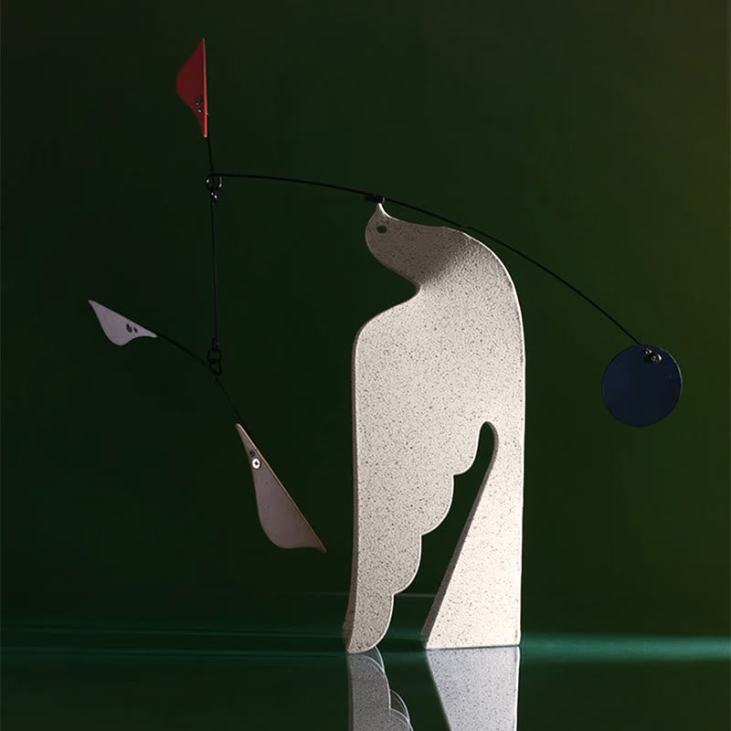 White Flying Bird Balanced Ornament - image 5