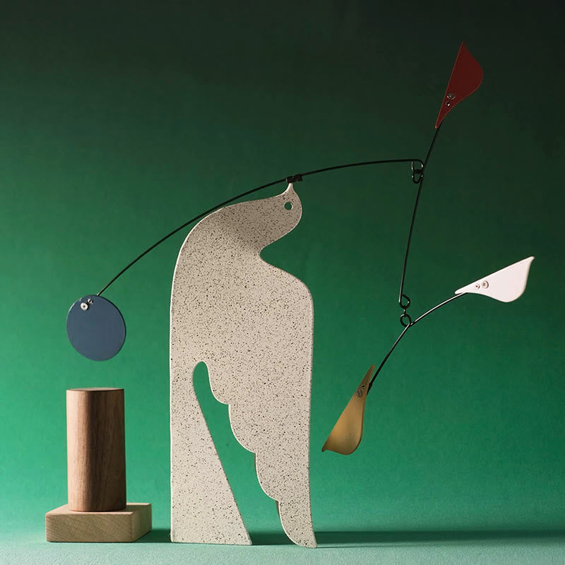 White Flying Bird Balanced Ornament - image 7