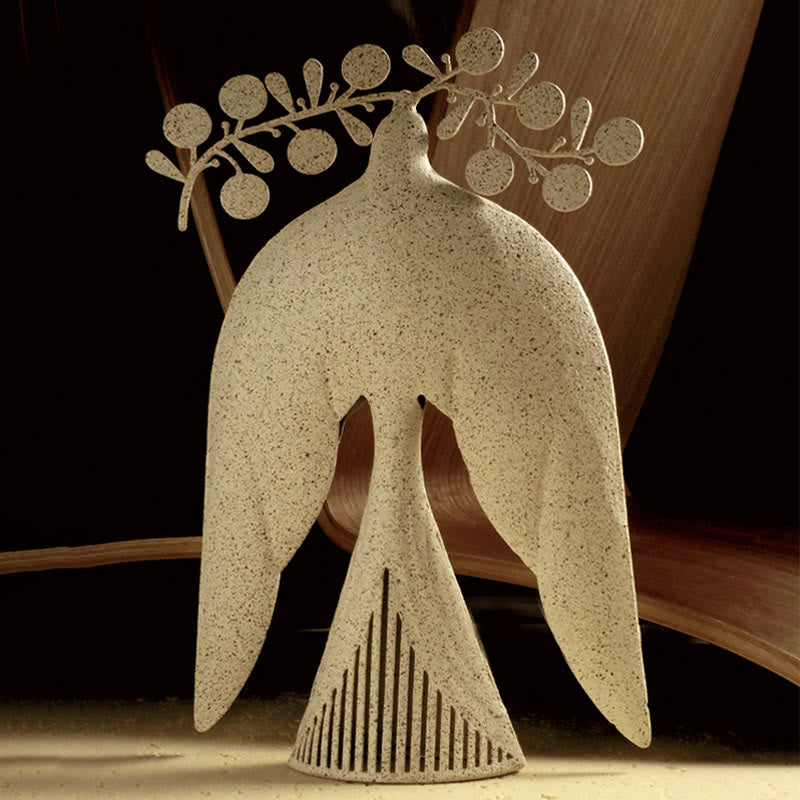 Flying Bird With Branch-shaped Ornament - image 3