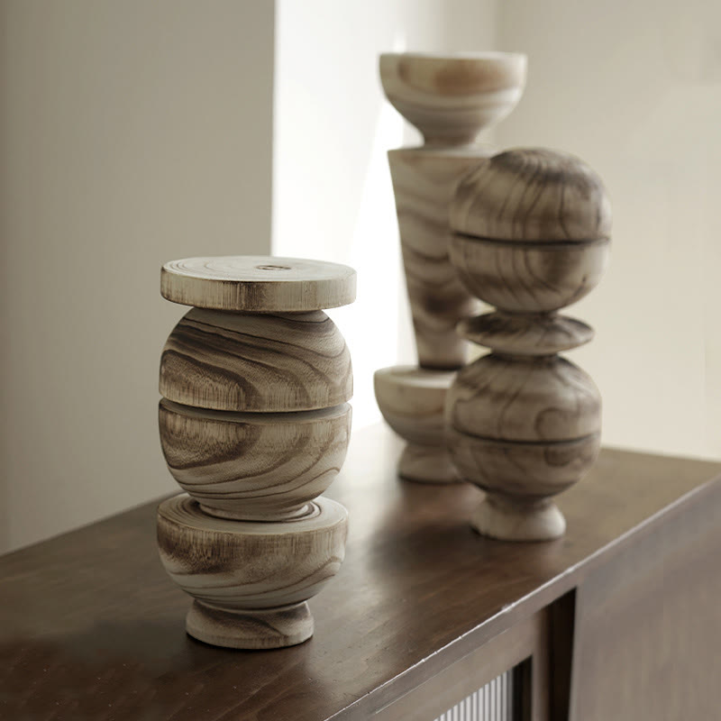 Wood-grain Geometric Decorative Ornament - image 4